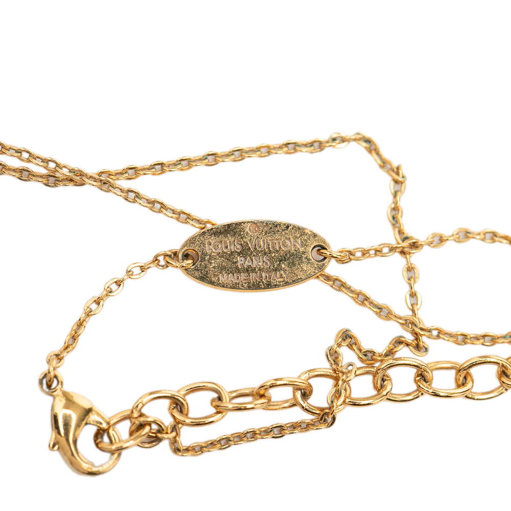 Pre-Loved Louis Vuitton Gold Plated Nanogram Pendant Necklace - Picture 5 of 7